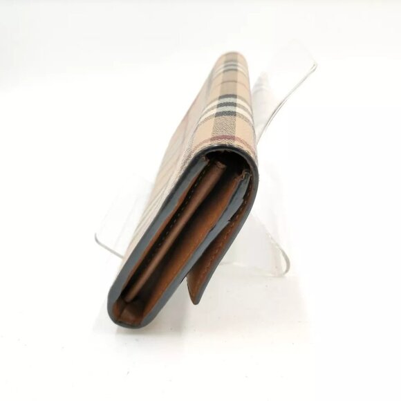 (R792) BURBERY Harris Wallet Haymarket Check Coated - Picture 3 of 8